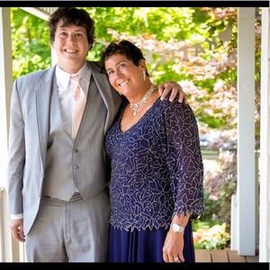 Long Navy Formal Dress 14W